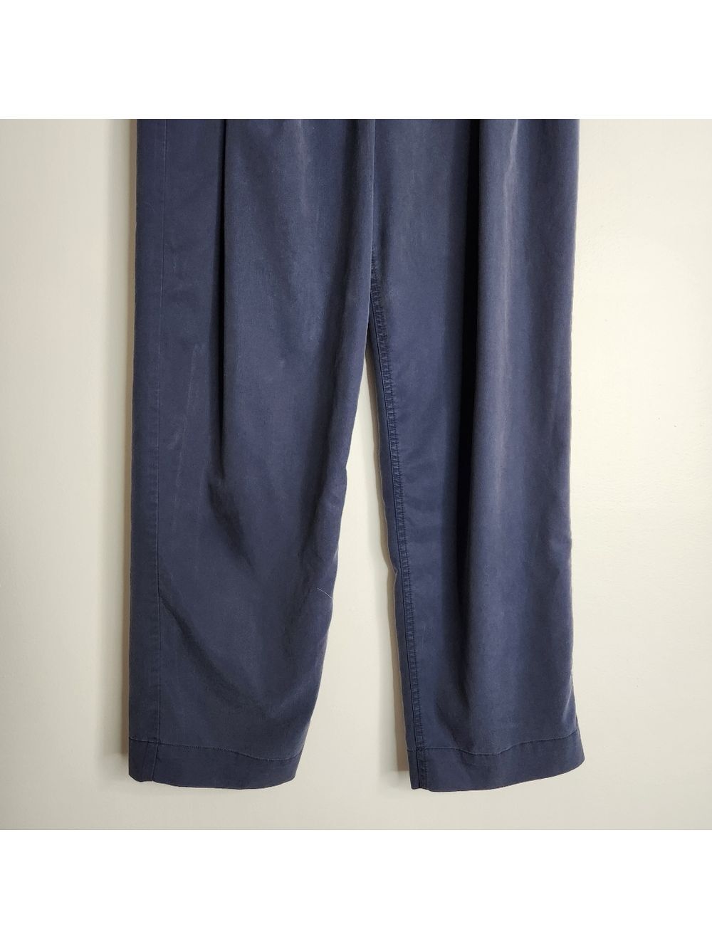 Kit + Ace Navy Blue High Waist Pleated Taper Leg Trouser Pants Size 8 - Picture 3 of 15